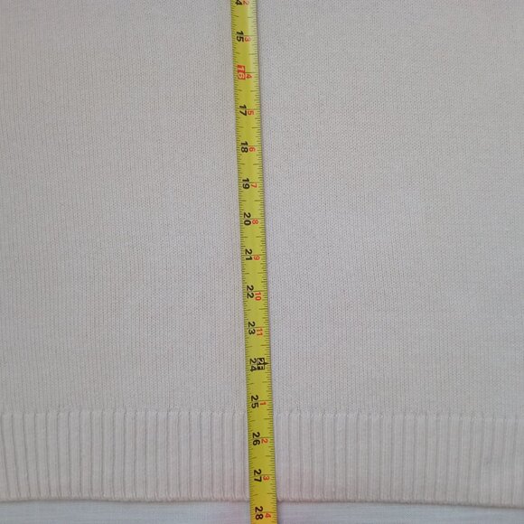 Sabotage Vtg Women's Sleeveless Knit Vest Ivory Contrast Trim Top Preppy Size M - Picture 3 of 5